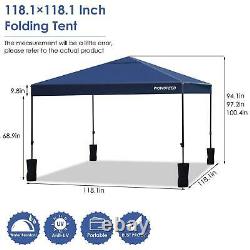 10' X 10' Portable Heavy Duty Canopy Garage Tent Carport Car Shelter Steel Frame