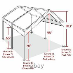 10' X 20' Portable Heavy Duty Garage Tent Canopy Carport Car Shelter Steel Frame