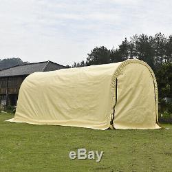 10'x20'x8' Beige Carport Canopy Tent Storage Shelter Car Garage Shed Steel Frame