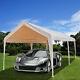 10' X 20' Steel Frame Canopy Shelter Portable Carport Car Garage Withcorner Cloth