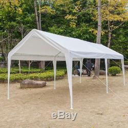 10 x 20 ft Car Port Canopy Gazebo Tent Cover with 6 Leg Steel Frame Garage New