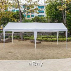 10 x 20 ft Car Port Canopy Gazebo Tent Cover with 6 Leg Steel Frame Garage New