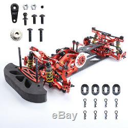 110 Scale Alloy & Carbon G4 RC 1/10 4WD Drift Racing Car Frame Kit Red
