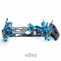 110 Scale Alloy & Drift Alloy Carbon Fiber 4WD Drift Racing Car Frame Kit Blue