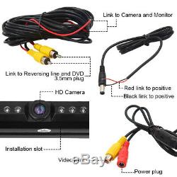 12V Car Rear View Backup Camera 8 IR Night Vision US License Plate Frame CMOS