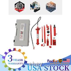 12 Ton Heavy Duty Porta Power Hydraulic Jack Auto Body Frame Repair Kit Lift Ram