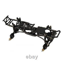 12pcs C10 Assembled Black Brass Car Chassis Frame with Axles for Axial SCX24