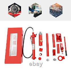 18X 20Ton Power Hydraulic Jack Body Frame Repair Complete Kit Lift Ram Red