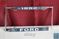 1952 Ford Car Pick Up Truck Front Rear License Plate Holder Chrome Frame New