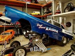 1955 Chevy Belair FUNNY CAR 125 6.00 cert rolling chassis LIKE NEW Reduced
