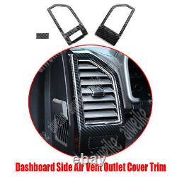 19Pcs Carbon Fiber Car Inner Decoration Frame Cover Trim For Ford F150 2015-2021