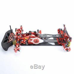 1/10 4WD G4 RC Car Drift Racing Red Frame Kit Alloy & Carbon Fiber 078055R