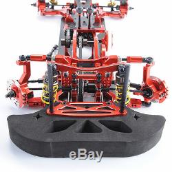 1/10 4WD G4 RC Car Drift Racing Red Frame Kit Alloy&Carbon Fiber Chassis 078055R