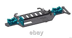 1/10 Racing Car Carbon Fiber Lower Deck Chassis for Tamiya TT-02 Chassis Upgrade