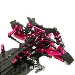 1/10 Scale Alloy & Carbon SAKURA XIS RC Racing Car Frame Body Kit with 4 Wheels