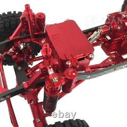 1/10 Scale Red Axial SCX10 D90 Aluminium Alloy Frame RC Rock Crawler Car Model