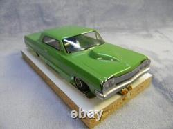 1/24 SCALE 1964 GREEN CHEVY IMPALA WithCUSTOM BRASS & STEEL CHASSIS SLOT CAR-NEW