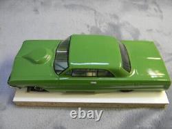 1/24 SCALE 1964 GREEN CHEVY IMPALA WithCUSTOM BRASS & STEEL CHASSIS SLOT CAR-NEW