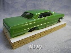 1/24 SCALE 1964 GREEN CHEVY IMPALA WithCUSTOM BRASS & STEEL CHASSIS SLOT CAR-NEW