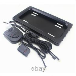 1/4Set Electric Car License Plate Frame Cover with Remote Flip Number Plate Holder