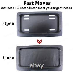 1/4Set Electric Car License Plate Frame with Remote Front & Rear Universal US Size