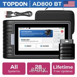 2024 TOPDON AD800 BT OBD2 Scanner Auto Diagnostic Tool FULL System DPF ABS TPMS