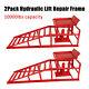 2pc Auto Car Truck Service Ramp Lifts Heavy Duty Hydraulic Lift Repair Frame Red