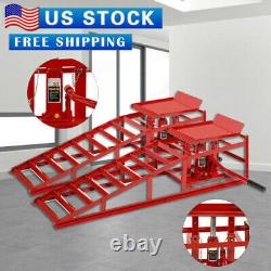 2PC Auto Home Car Service Duty Heavy Lifts Ramps Repair Hydraulic Lift Frame US