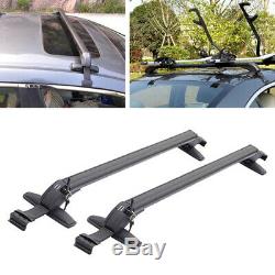 2pcs Car SUV Car Crossbar Rack Roof Rail Luggage Baggage Carrier Aluminum Frame