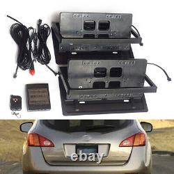 2pcs Electric Remote License Plate Frame Hidden Flip Fins Invisible for USA Car