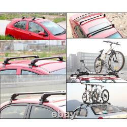 2x105cm Car Top Rack Aluminum Adjustable Cross Bar Luggage Carrier Window Frame