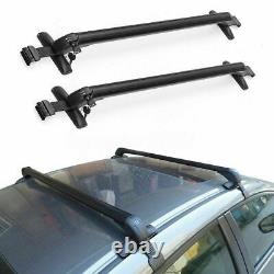 2x Aluminum Car Top Luggage Roof Rack Cross Bar Carrier Adjustable Window Frame