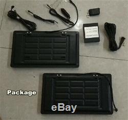 2x Flipper License Plate Frame USA Car Number Swap Shift Turn Blinds with Remote