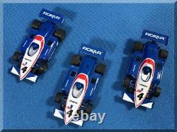 3 Ho Slot Cars Goodyear Bell Rokar F1 Formula One Mint Bodies #4 M-car Chassis