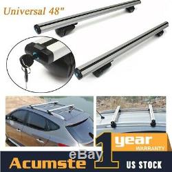 48'' Aluminum Car Top Luggage Roof Rack Cross Bar Carrier Window Frame + Lock US