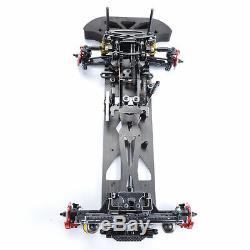4WD G4 1/10 Scale Drift RC Racing Car Model Alloy Carbon Fiber Frame Kit Black