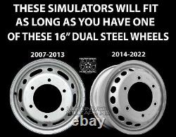 4 fits Sprinter Van 2007-2024 16 Dual Steel Wheel Simulators Dually Rim Covers