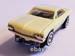 66 Chevy Corvair Yellow Ho Slot Car Tjet, Nos Aurora Chassis (new In Box)