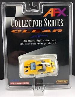 AFX Tomy GT40 MKII, Yellow #8, Mega G Chassis, Collector Series Clear