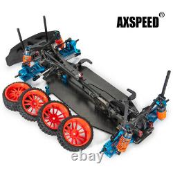 AXSPEED Alloy&Carbon 4WD Drift Racing Car Frame Body Kit 110 RC Car Belt Drive