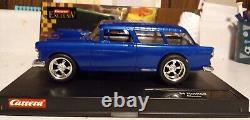 A 1/24 Scale Carrera 1934 Hot Rod Slot Car Chassis With A 1955 Chevy Nomad Body