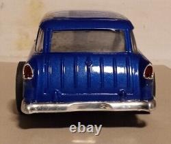 A 1/24 Scale Carrera 1934 Hot Rod Slot Car Chassis With A 1955 Chevy Nomad Body