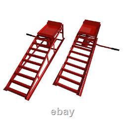 A Pair of Auto Car truck Services Ramp Lifts Heavy Duty Hydraulic Repair Frame