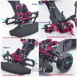 Alloy & CF Chassis Sakura D5S Frame Kit Remodel Belt Drive 1 /10 RWD Drift Car