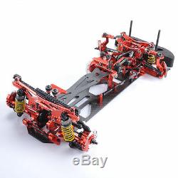 Alloy&Carbon Fiber 110 Frame G4&Accessories for HSP RC 4WD Drift Model Car Red