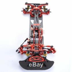 Alloy & Carbon Fiber 1/10 Drift Racing Car Frame Body Kit 4WD G4 Red