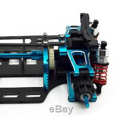 Alloy & Carbon Shaft Drive 1/10 4WD Touring Car Frame Kit for TT01 Blue