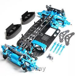 Alloy Carbon Upgrade 1/10 RC Chassis For TT02 Frame Kit Shaft Drive Cars