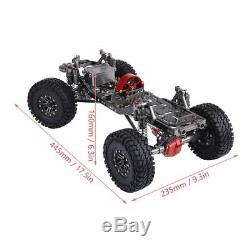 Aluminum Alloy Carbon Fiber RC Car Frame Kit with 313mm Tires for AXIAL SCX10