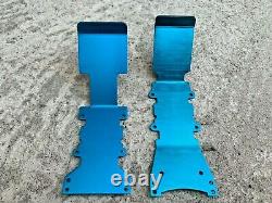 Aluminum S-Link Front and Rear Skid Plates for Traxxas Emaxx Tmaxx 2.5/3.3 Blue